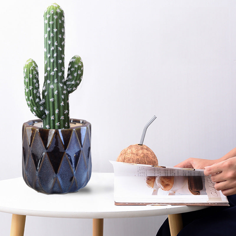 Elegant geometric plant bowl