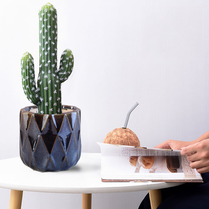 Elegant geometric plant bowl