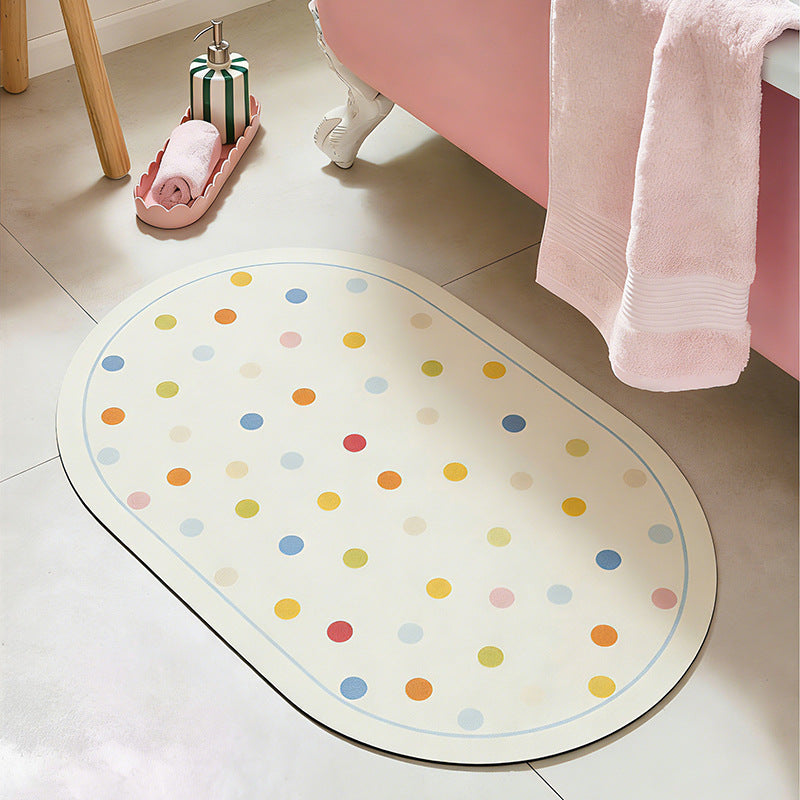 Oval Baby play mat with padded foam core and non-slip underside