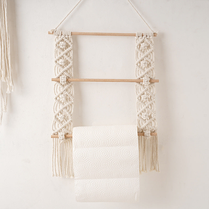 Macramé Wall Decor with Natural Wooden Accents