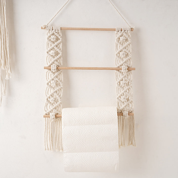 Macramé Wall Decor with Natural Wooden Accents