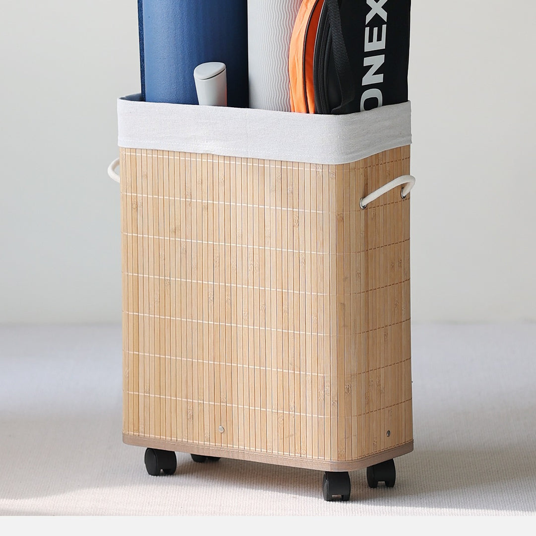 More modern laundry basket with practical movement system