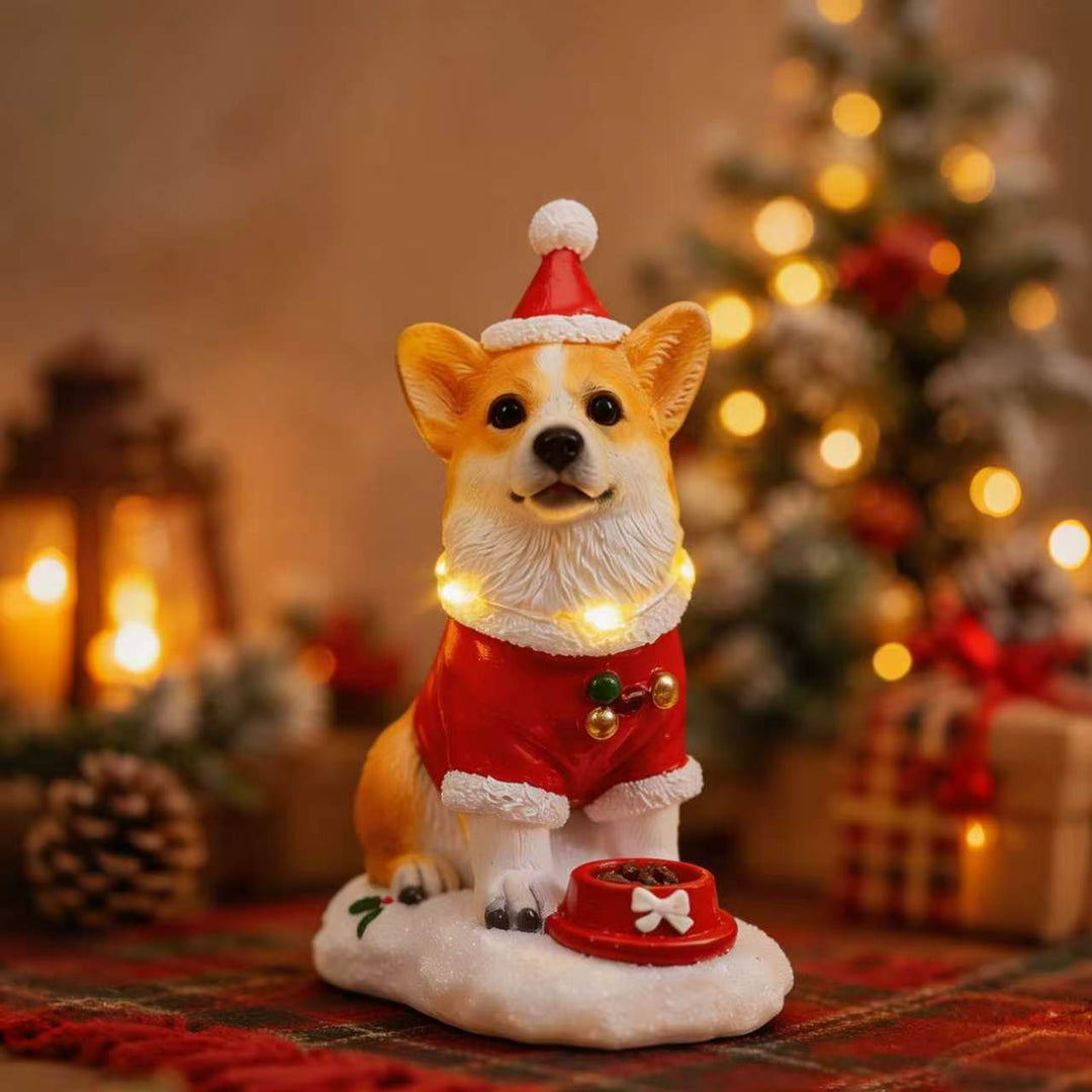 Decorative Christmas figure in dog design
