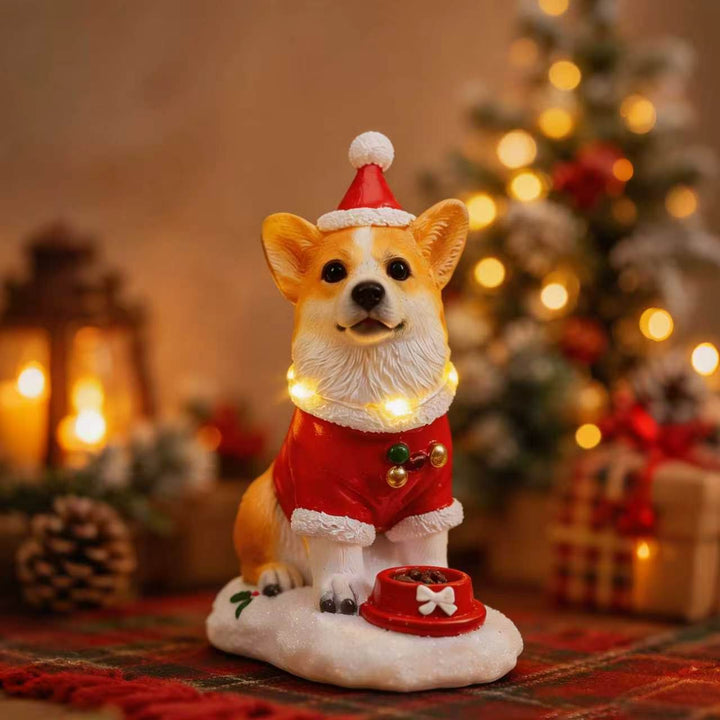 Decorative Christmas figure in dog design