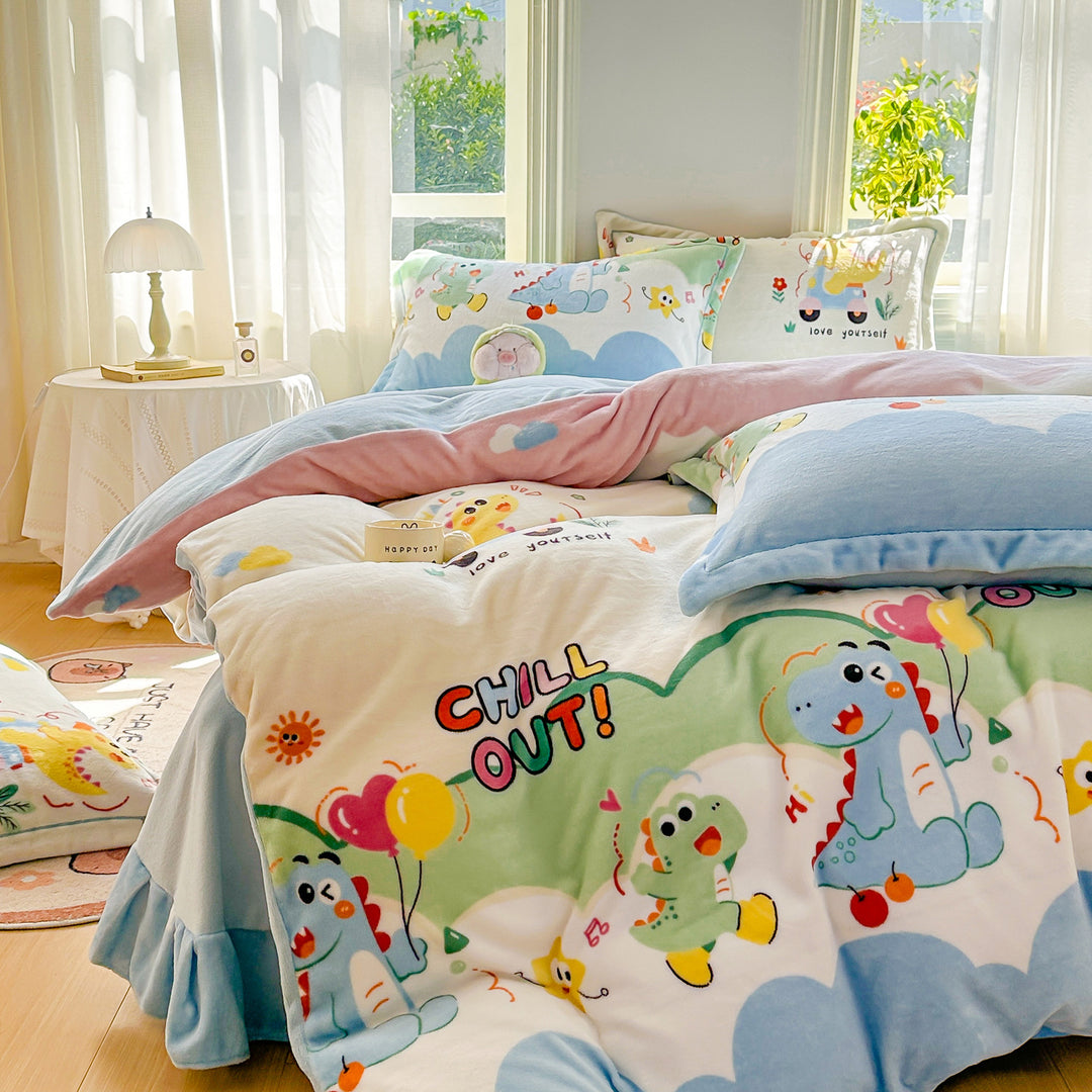 Floral Print Comforter Set