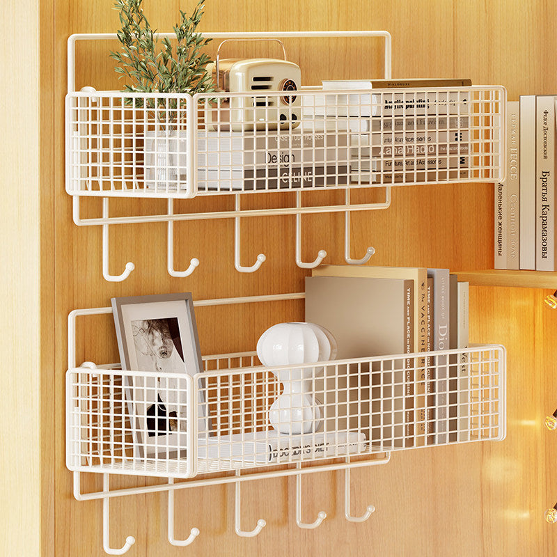 Wall-Mounted Metal Mesh Storage Basket