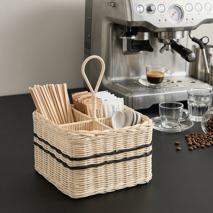 Practical storage basket with compartments