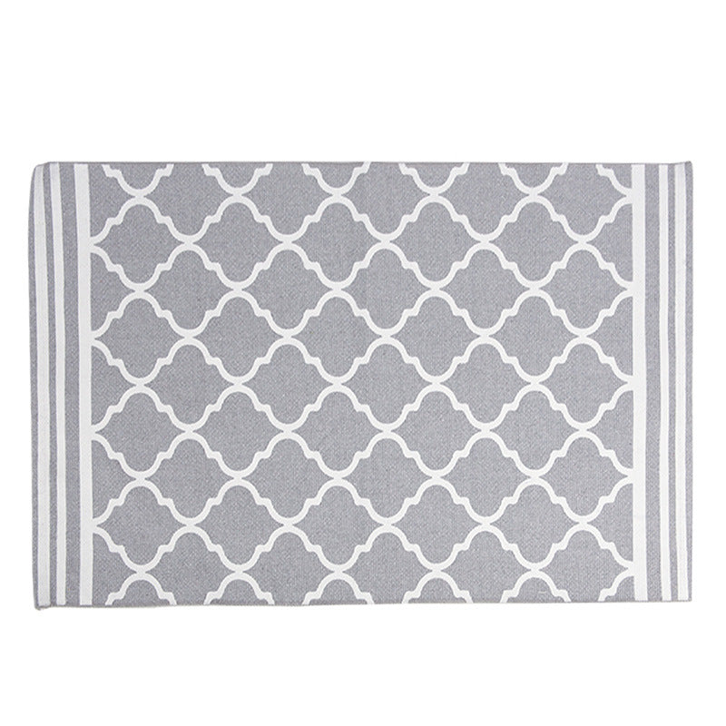 Living and entrance area mat with diamond pattern