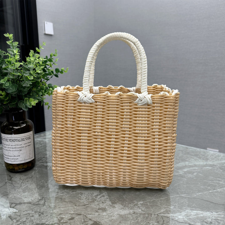 Handwoven basket bag