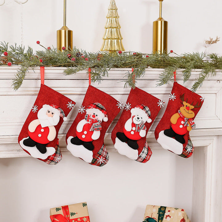 Christmas stocking with reindeer design