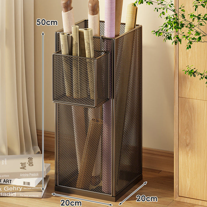 Vertical Mesh Desktop Roll Document & Utensil Organizer