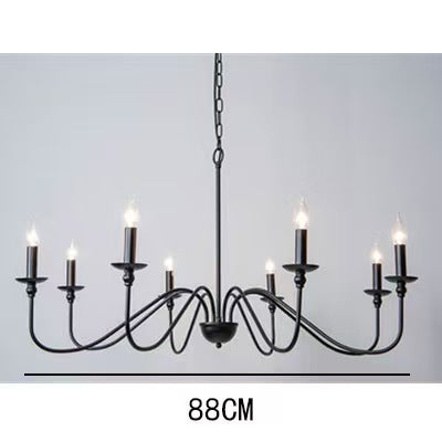 More modern industrial multi-armed minimalist candle holder chandelier pendant light