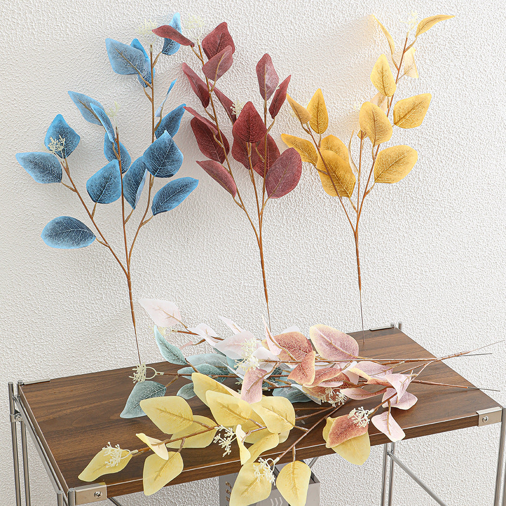 Decorative artificial flower branch with delicate leaves