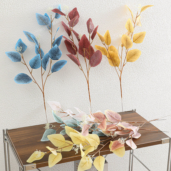 Decorative artificial flower branch with delicate leaves