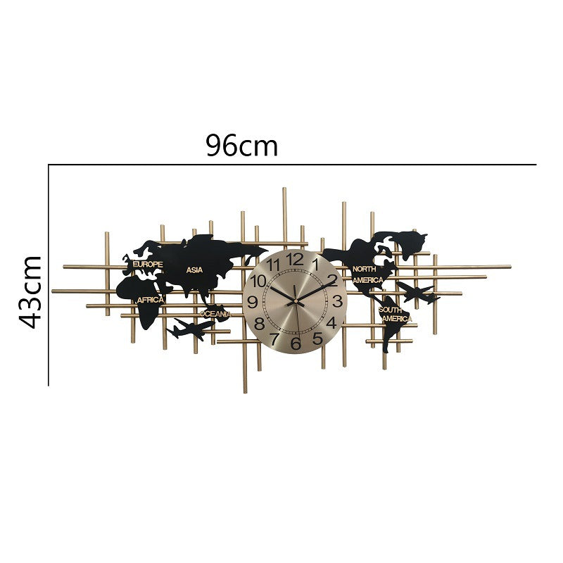 Artistic World Map Wall Clock