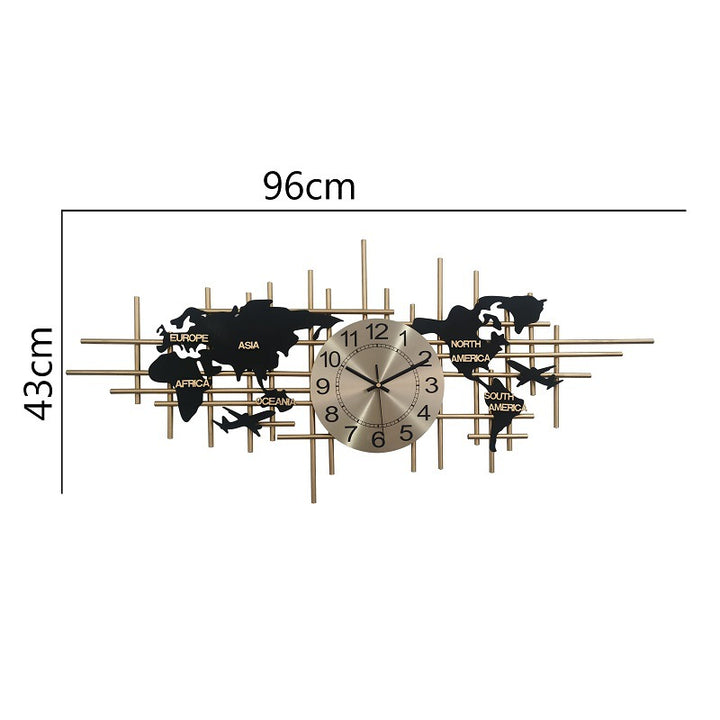 Artistic World Map Wall Clock