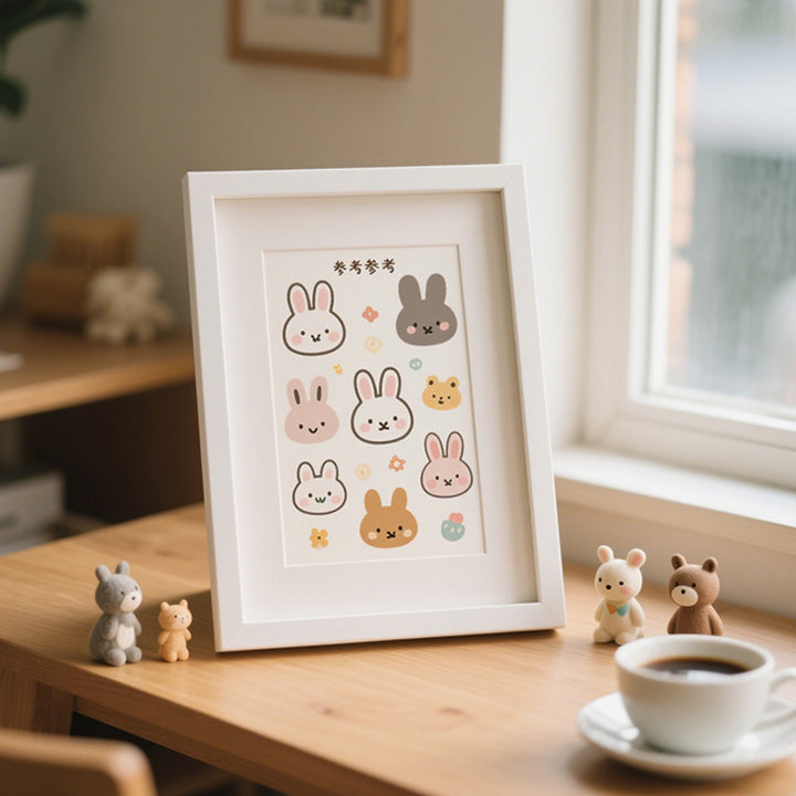Playful Bunny Character Art Frame