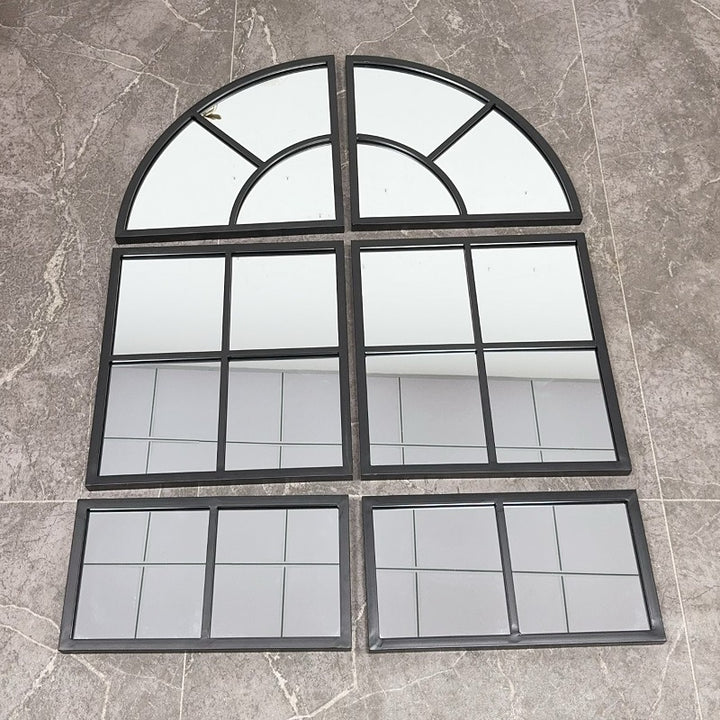 Arched Window Pane Wall Mirror