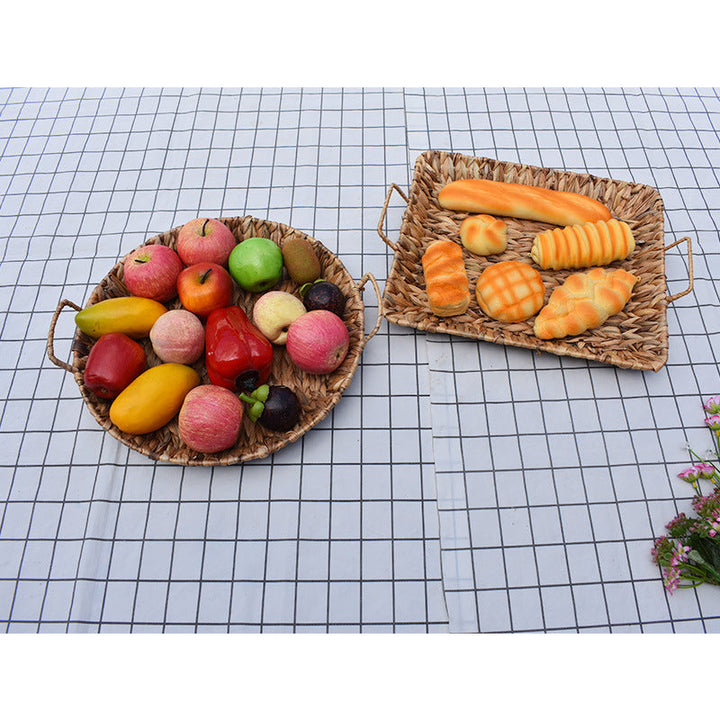Woven Serving Tray Set