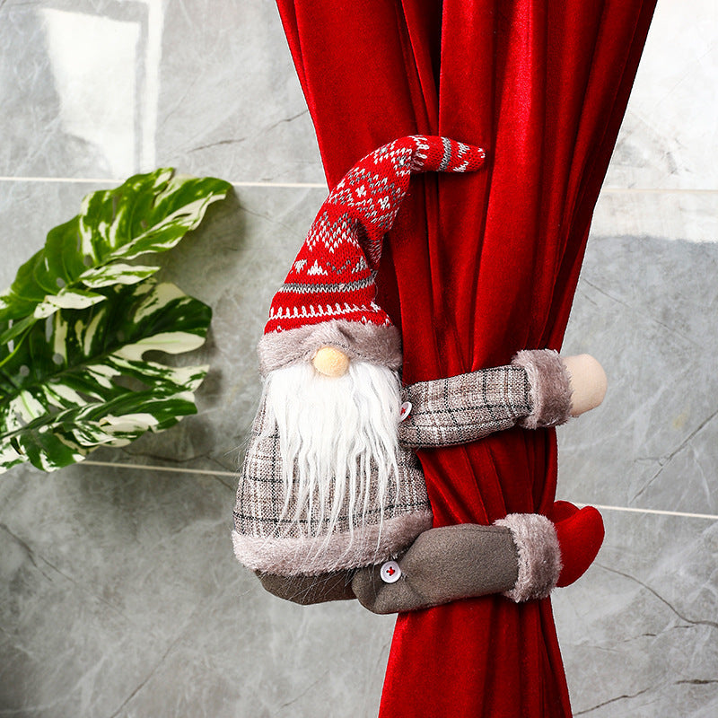 Decorative Santa Claus Curtain Holder