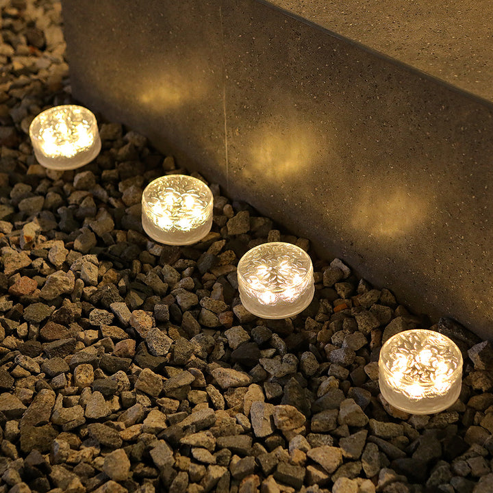 Solar Textured Glass Garden Path Lights