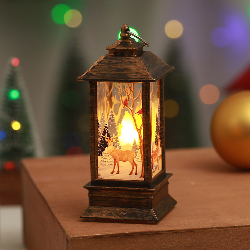 Nostalgic Christmas lantern with LED light