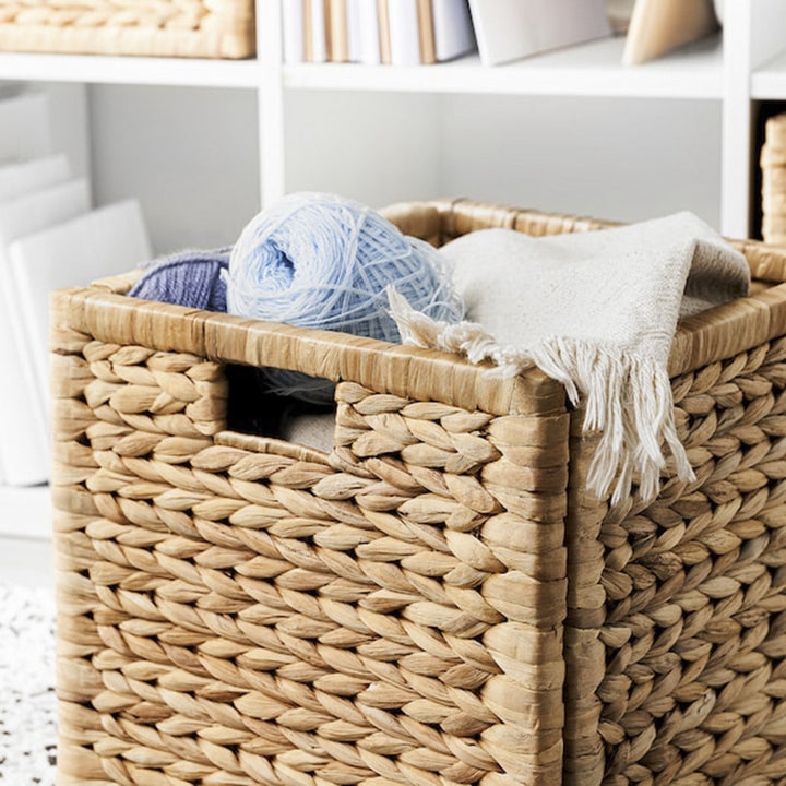 Rustic Decorative Basket Made of Natural Fibers