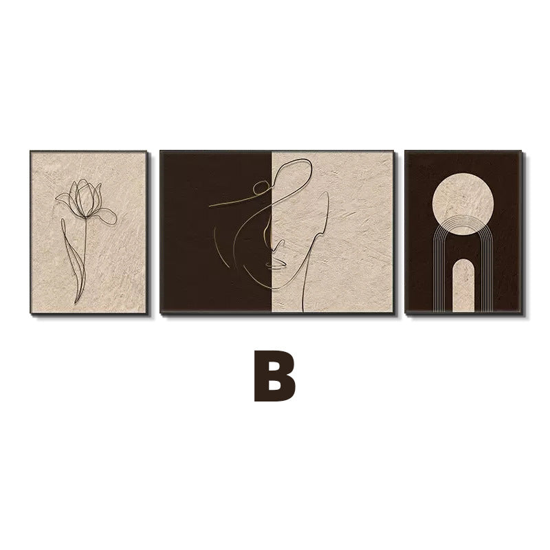 Abstract Line Art Trio Set