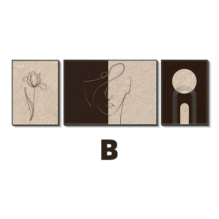 Abstract Line Art Trio Set