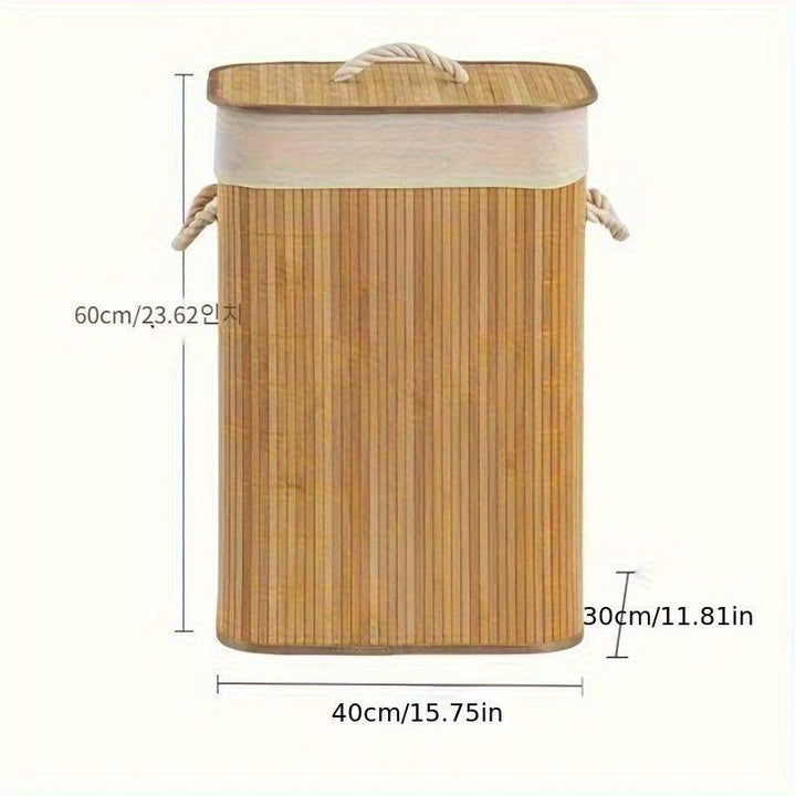 Stylish laundry basket with lid