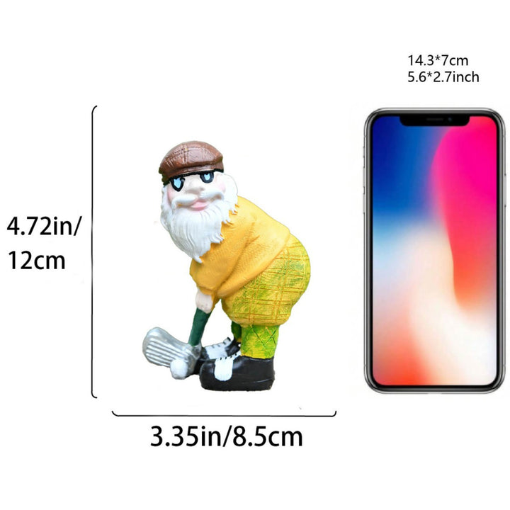 Whimsical Golfing Gnome Figurine