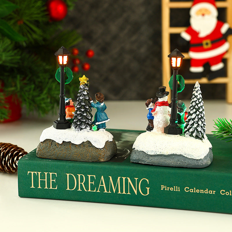 Nostalgic Christmas village scene