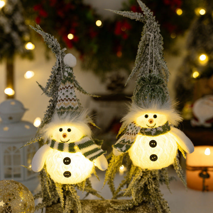 Illuminated Snowman Figure