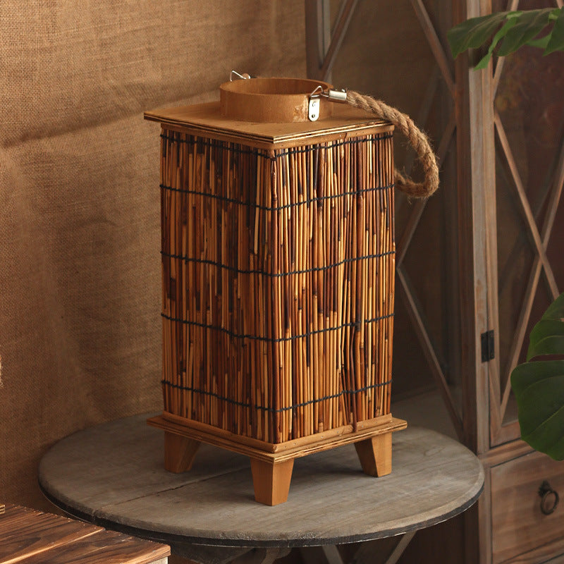 Handcrafted lantern made of natural material