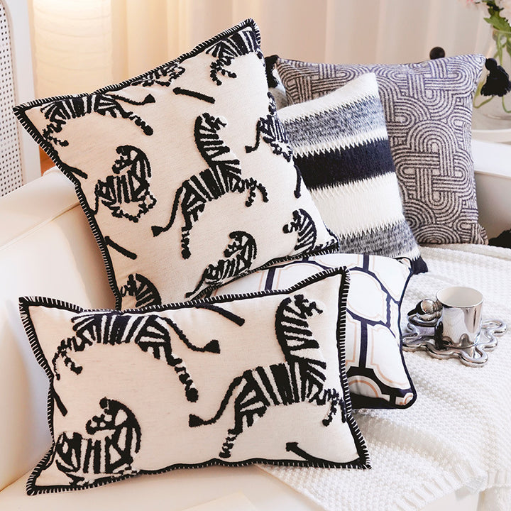 Abstract Patterned Decorative Throw Pillow