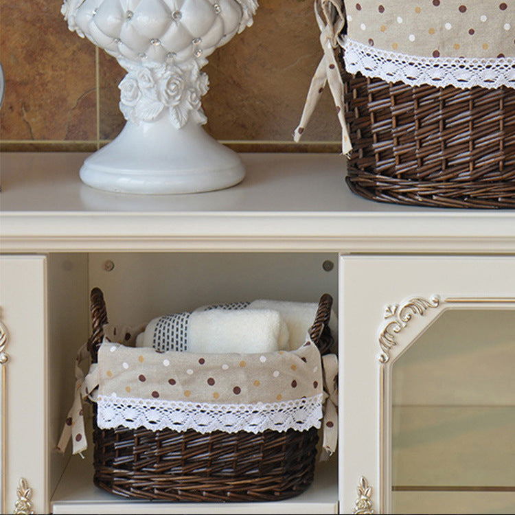 Decorative Wicker Storage Basket