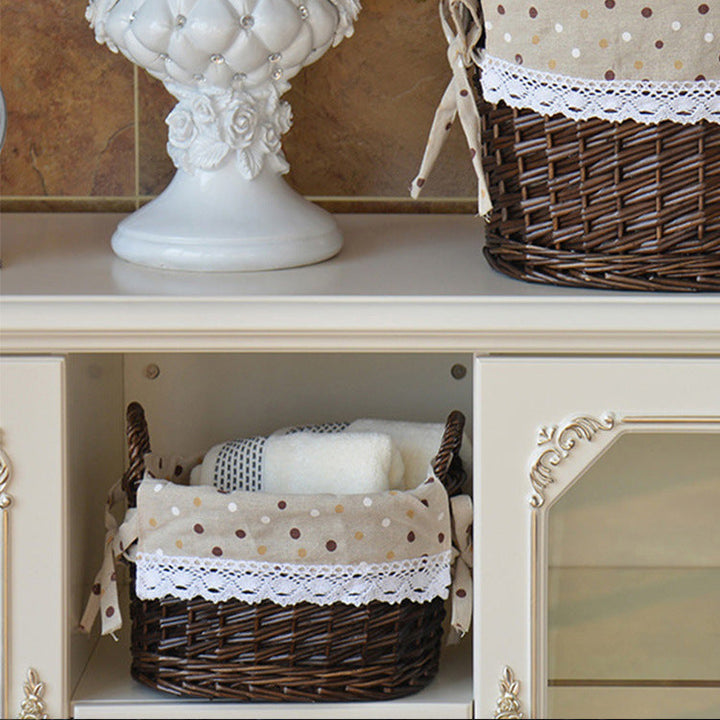 Decorative Wicker Storage Basket