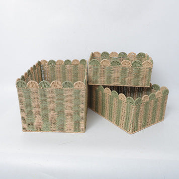 Handcrafted Natural Fiber Storage Basket