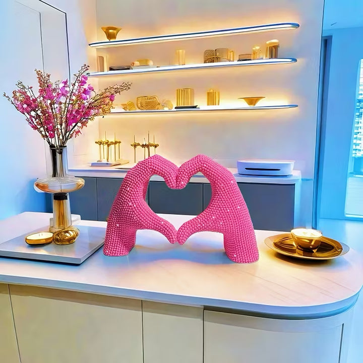 Heart Hand Sculpture