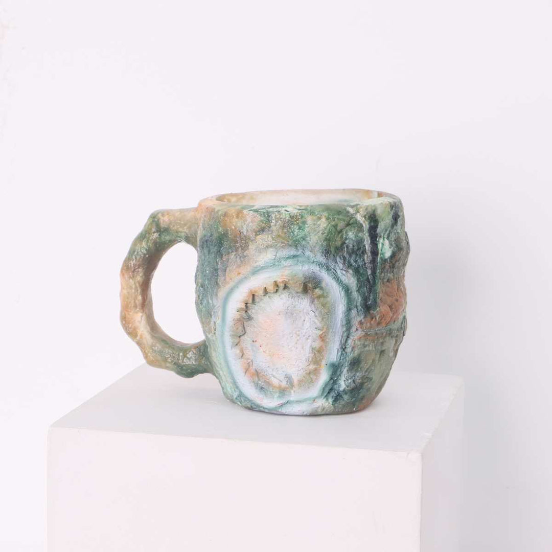 Artistic Stone-Molded Coffee Mug