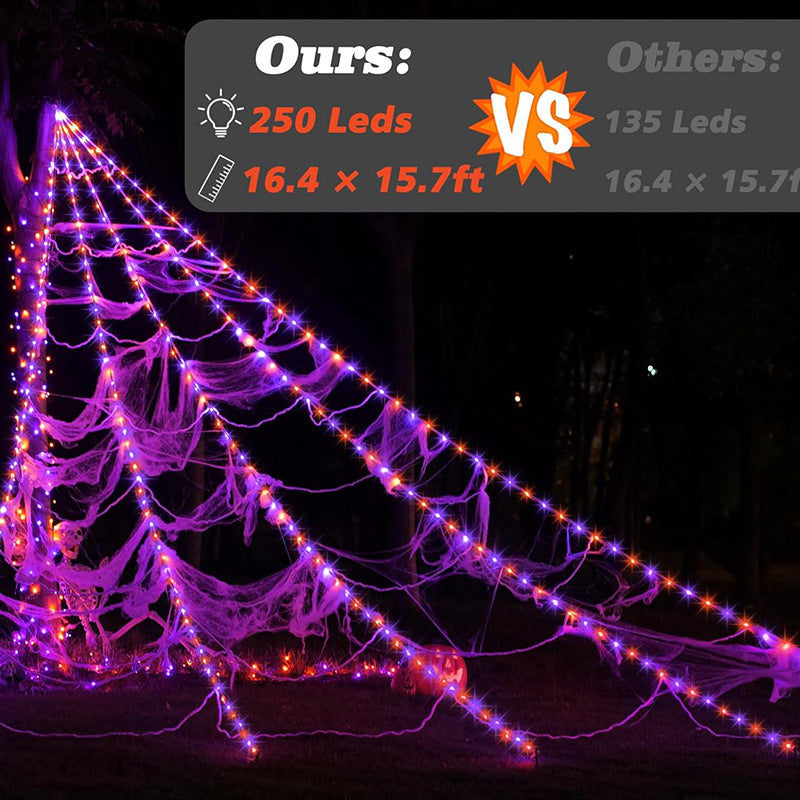 Outdoor waterproof giant spider LED net garden decoration