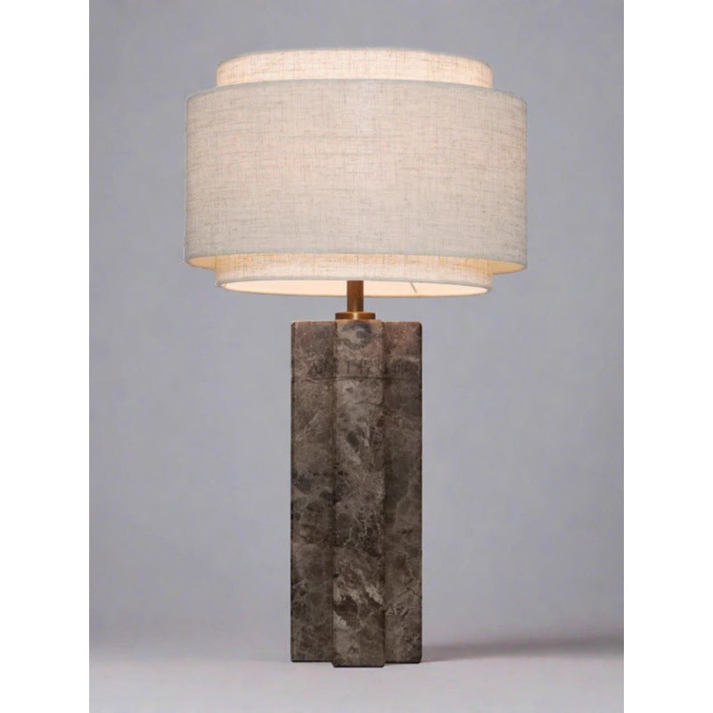 Contemporary stone table lamp