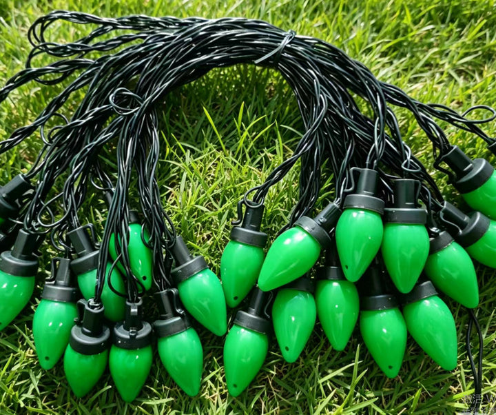 Large classic bulb LED patio string lights