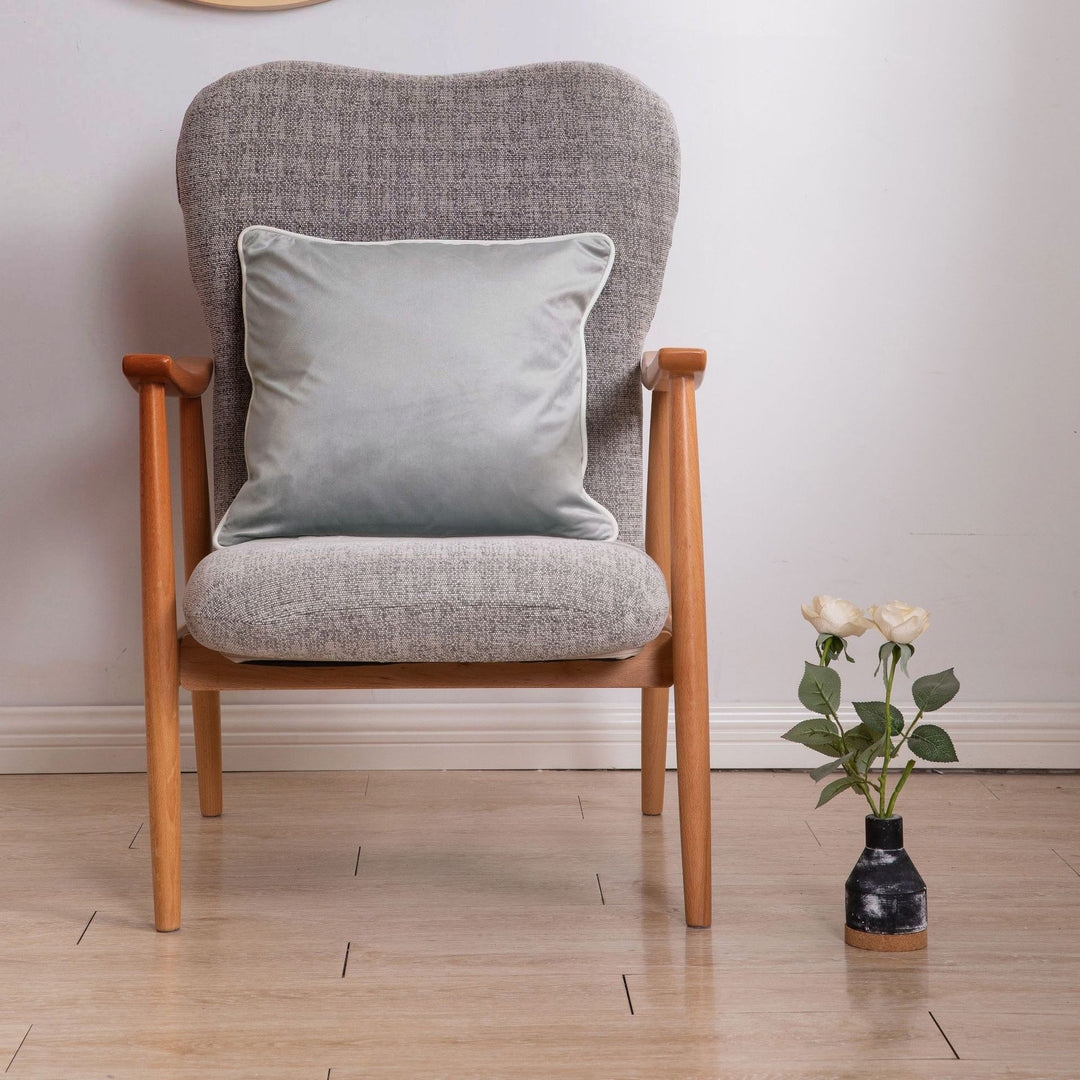Luxury Velvet Throw Cushion with Contrast Piping