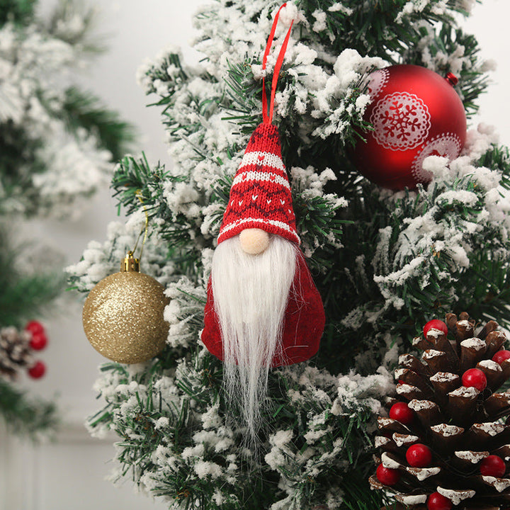 Cute Christmas tree decoration in gnome design