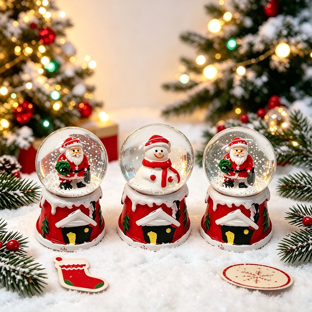 Magical Christmas Snow Globe Figures