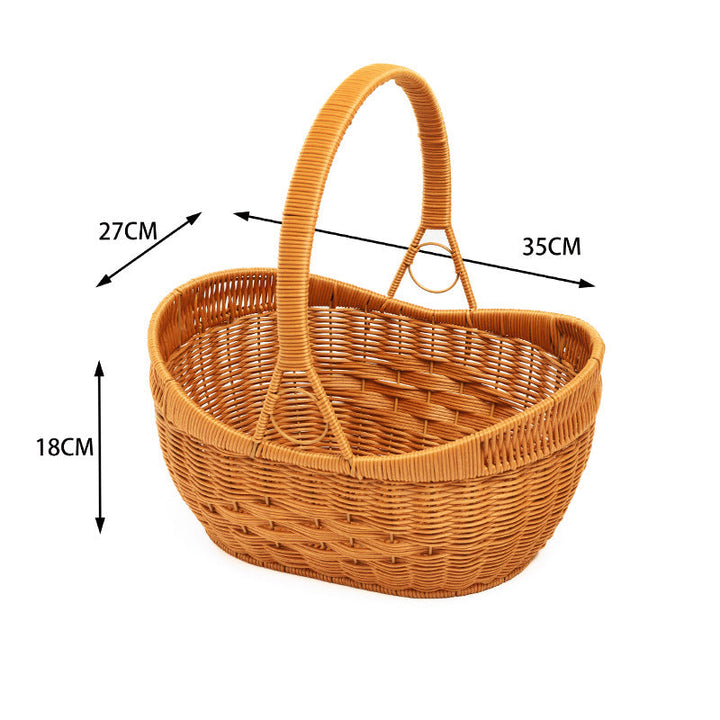 Woven Rattan Utility Basket