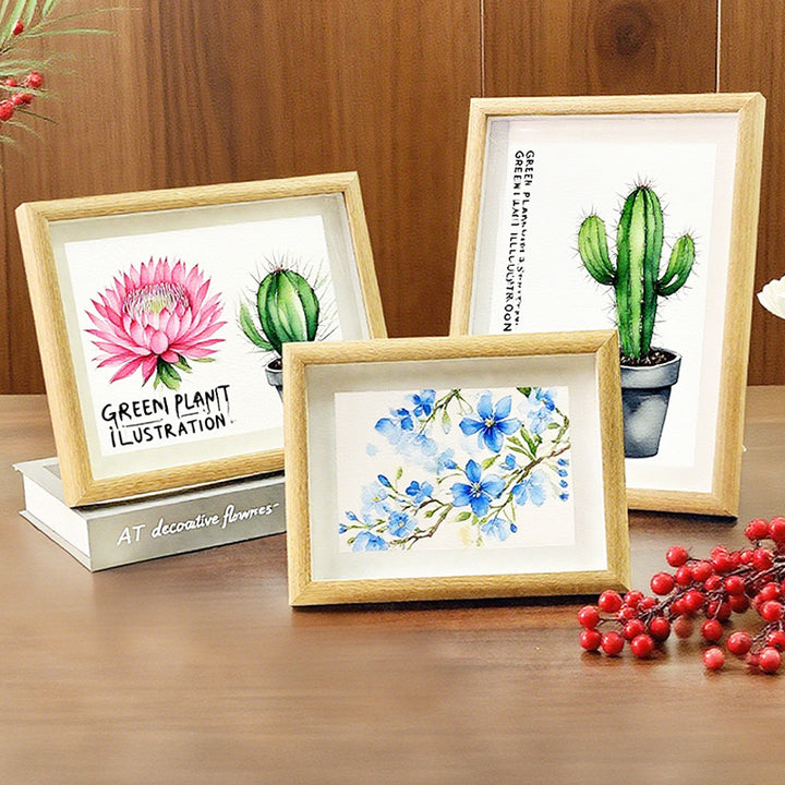 Artistic Flower Illustration Picture Frame