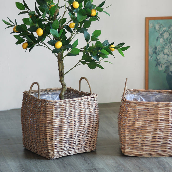 Braided storage basket