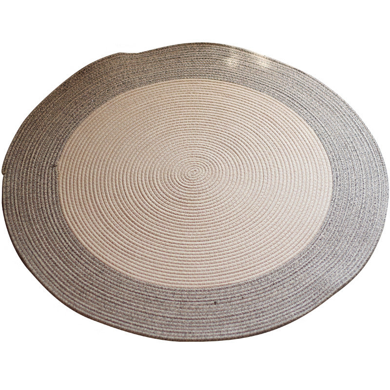 Round woven rug